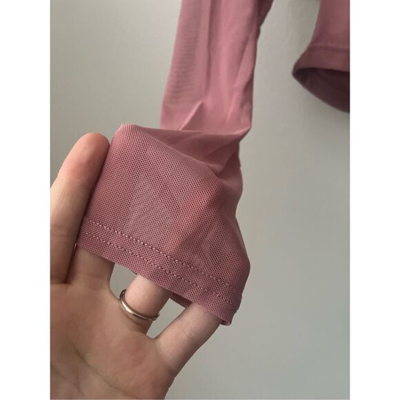 BP from Nordstrom Medium Cropped Long Sleeve Sheer Faux Wrap Blouse NEW - Picture 6 of 6